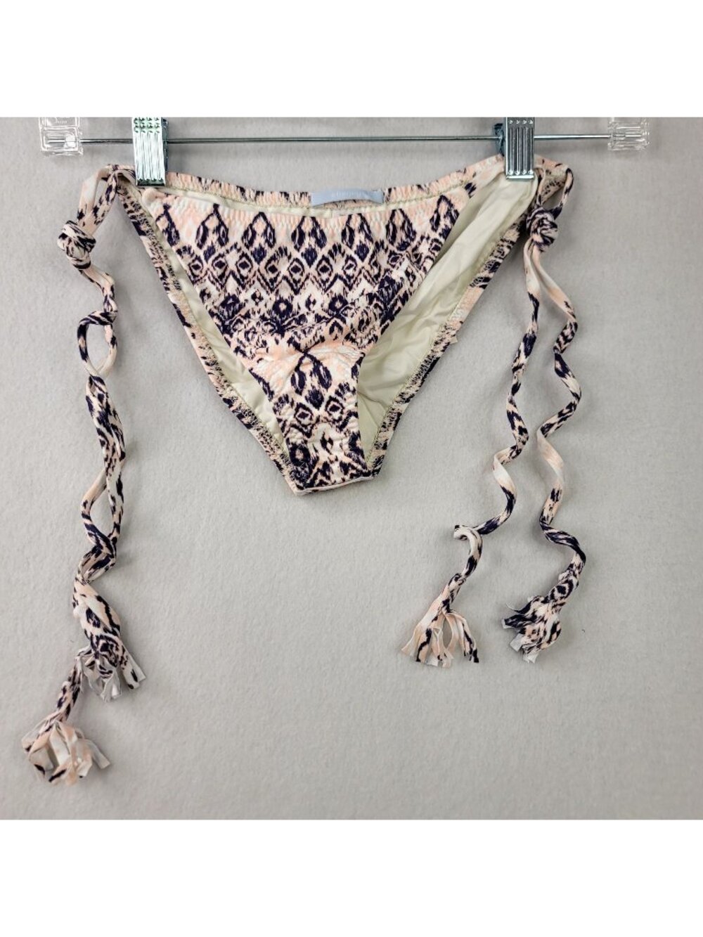 Eberjey S Rumba Eva Ikat Side Tie Bikini Bottoms Pink Navy USA Resortcore Beach